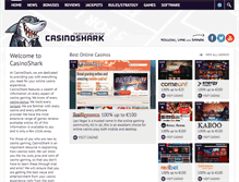 Tablet Screenshot of casinoshark.com